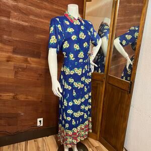 VINTAGE 80s J McLaughlin Floral 2 Piece Dress Size 4 Cottagecore Prairie Western